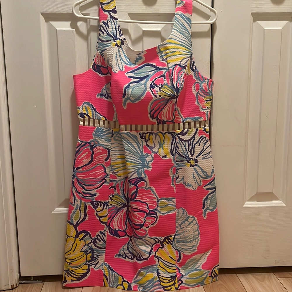 NWT Lilly Pulitzer Iggy cut out shift dress swept by the tides size 10